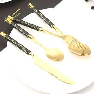 Cubiertos de Acero Inoxidable Sostenible Inspirados en el Oro Celestial, Estilo Europeo, Aptos para Lavavajillas, para un Estilo Moderno - Product Image 6