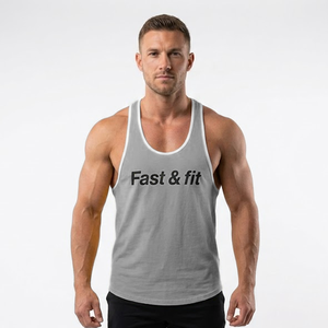 Gym Clothing Men's Sleeveless Muscle Shirt Stringer Tank Top Fitness Basketball <b>Running</b> <b>Singlet</b> Quick Dry Breathable - Product Image 1