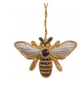 Decoraciones Navideñas de Lujo de Alta Calidad, Bordadas a Mano con Cuentas Zardozi, Diseño de Gato en Terciopelo Satinado - Product Image 5