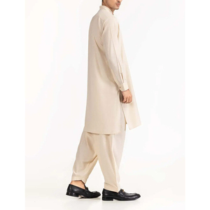 Shalwar Kameez classique pour homme, manches longues, tenue ethnique traditionnelle, tissu confortable pour la prière, usage décontracté et formel. - Product Image 3