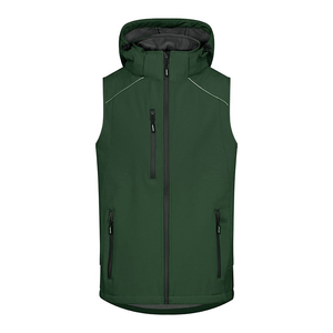 Men's Casual <b>Lightweight</b> Breathable Soft Shell Work Vests Green Color Sleeveless Winter Wear Adult's Sporty Hiking <b>Gilets</b> - Product Image 1