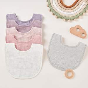 Bavoirs pour bébé en bambou 100% premium - Bavoirs anti-bave luxueusement doux à couverture intégrale, couleurs neutres pour nouveau-nés - Product Image 6