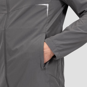 Men's <b>Waterproof</b> <b>Jacket</b> with Zipper Closure Stand Collar Front Pocket OEM Service Gray Casual Autumn Wear - Product Image 3