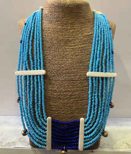 Hermosa cadena de eslabones de collar con cuentas multicolor Vintage de moda por Artesanías Rawat para ocasiones cristianas o regalos - Product Image 4