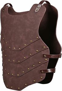 Chaleco de Armadura Medieval de Cuero, Placa de Pecho de Caballero de Cuero, Protector Corporal Ajustable para Disfraces, Cosplay, Reenactment, Fiesta de Halloween - Product Image 2