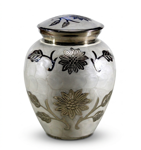 Elegantes Urnas de Aluminio Art Deco para Cenizas con Detalles Hechos a Mano, Acabado Mate, Diseño Animal, Florero de Mesa Duradero para Generaciones - Product Image 1