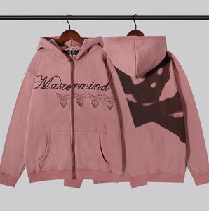 Sweat à capuche oversize en molleton 100% coton, brodé avec logo design hiver, imprimé, coupe-vent, confortable et tendance pour hommes et femmes - Product Image 1