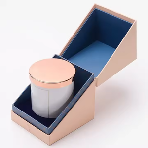 Custom Pink Gold Paper Luxury <b>Personalised</b> Candle Packaging <b>Boxes</b> for 8 oz Candle with EVA Insert - Product Image 5