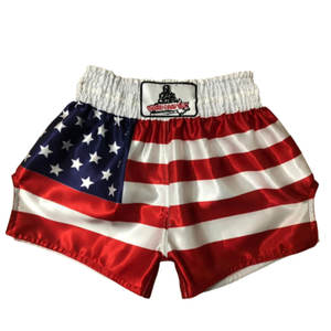 Pantalones Cortos de Muay Thai OEM con Impresión Personalizada en la Parte Delantera, Alta Calidad, Casuales, Transpirables, Cómodos, Elásticos, 100% Poliéster, Cintura Elástica - Product Image 6