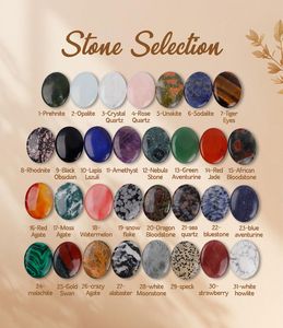 Piedras de Cristal Natural Pulido para Sanación, Reiki, Ecológicas, Piedras de la Preocupación, Piedras de Pulgar de Gemas Múltiples, Estilo Feng Shui Hechas a Mano, Venta al por Mayor - Product Image 1