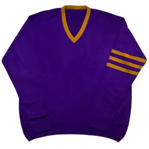Crea tu Propio Cárdigan de Punto con Cuello en V de Alta Calidad Personalizado con el Logotipo de tu Hermandad/Fraternidad/Escuela/Universidad - Product Image 1