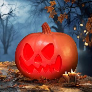 Luce di plastica Jack O Lantern decorazione per Halloween all'aperto Trick Treat da tavolo forniture per feste giardino giardino giardino giardino giardino decorazioni - Product Image 1