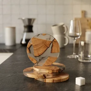Sous-verres rectangulaires en bois faits à la main, personnalisables, pour la décoration intérieure, cadeau écologique, non toxique, design classique, 500 mm de diamètre, tapis de table - Product Image 6