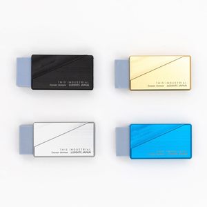 GANRAKU THIS INDUSTRIAL Eraser Armor Premium Aluminum Eraser Holder Minimalist Metal Eraser Case Japanese Designer Stationery - Product Image 2