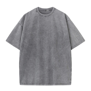 T-shirts vierges délavés effet soleil de haute qualité, streetwear, t-shirts épais délavés soleil, personnalisation complète, prix abordable, OEM - Product Image 5
