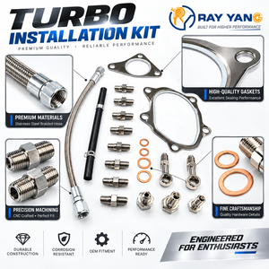 Kit d'installation de turbocompresseur à bride triangulaire RY TURBO Subaru EJ20 EJ25 pour remplacement et réparation - Product Image 1
