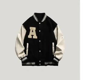 Veste varsity homme, coupe slim, style bomber, veste de baseball, veste varsity en laine pour homme - Product Image 3