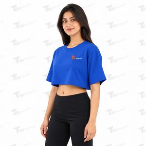 Camisetas cortas de algodón 100% con cuello redondo, estilo casual y urbano para mujer, camiseta corta marrón de manga corta para mujer. - Product Image 3