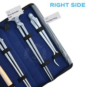 Kit d'outils de forgeage et de sabotage pour fermeurs : Pince à mâchoires rondes, Pince à fer chaud, Écarteur de sabots, Pince à feu et Marteau de sabotage en acier inoxydable - Product Image 4