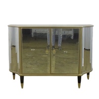 Armario de lujo con espejo para sala de estar o paneles de vidrio, función de Buffet, comedor, muebles para el hogar de estilo veneciano
