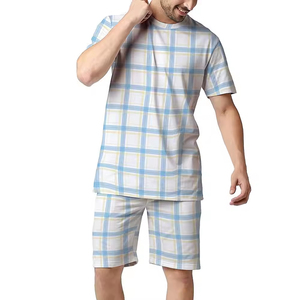 Ensembles courts d'été pour hommes, vêtements décontractés, ensemble 2 pièces pour homme, costumes de sport pour hommes, chemises et shorts, ensemble de qualité supérieure - Product Image 2