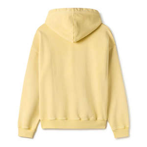Sweat à capuche ample pour homme, imprimé numérique jaune pastel, en polaire anti-boulochage, épaules tombantes, idéal pour l'hiver - Product Image 3