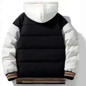 แจ็คเก็ตเบสบอลทรงพัฟเฟอร์รุ่นล่าสุด พร้อมฮู้ดขนเฟลซ แจ็คเก็ตบับเบิ้ลแบบ Letterman แจ็คเก็ตบอมเบอร์สำหรับฤดูหนาวกลางแจ้ง สไตล์พองๆ รุ่น CP-MPJ-18 - Product Image 4