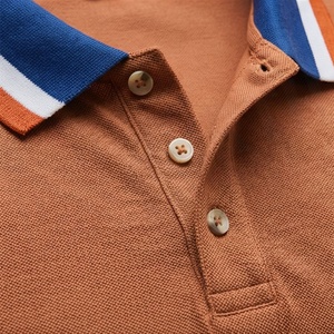 Chemises polo pour hommes grande taille, respirantes, en coton, à rayures unies, style streetwear décontracté, haut en jersey à trois boutons - Product Image 4