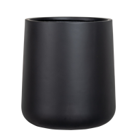 Pot de fleurs noir moderne, grand pot rond pour plantes d'extérieur et d'intérieur, support pour cactus et succulentes