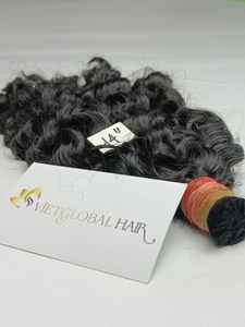 ผมหยิกพม่าจํานวนมากสีธรรมชาติคุณภาพสูง 12 นิ้ว 100% ผมมนุษย์ดิบเวียดนามเวอร์จินหนังกําพร้าชิดผม - Product Image 3