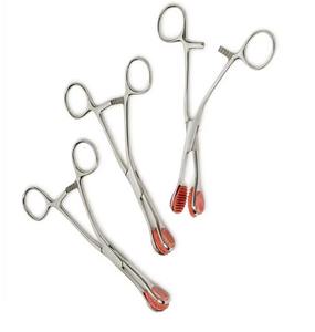 Pinzas de Sujeción de Lengua de la Mejor Calidad, Instrumentos Dentales Manuales para Cirugía Ósea con Mordazas de Goma de Acero Inoxidable - Product Image 4