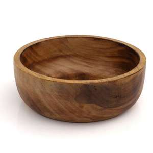 Tazón de ensalada de acacia auténtica, utensilios de cocina, tazón para mezclar, forma redonda, tamaño personalizado, tazón ecológico para frutas, para pícnic y camping. - Product Image 3