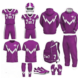 Tenues de football américain de qualité supérieure, 100 % polyester, vêtements de sport, maillots d'équipe, ensembles de tenues 7 contre 7 - Product Image 1