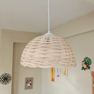 Kids room <b>accessories</b> rattan ceiling <b>lights</b> hand-made lampshade woven pendant <b>light</b> covers - Product Image 5