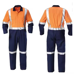 High Quality High-visibility Safety <b>Overalls</b> Custom <b>Work</b> Clothes Wholesale Factory Supply Reflective Fabric High-safety Suits - Product Image 1