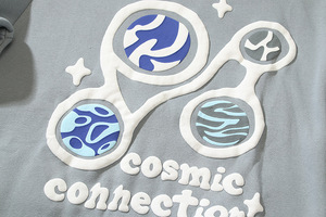 Men's <b>Light</b> <b>Blue</b> Cosmic Planet Print Hoodie Raglan <b>Sleeve</b> Casual Pullover Sweatshirt Unisex <b>Long</b> <b>Sleeve</b> <b>Top</b> - Product Image 3