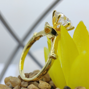 Anillo de Compromiso y Boda D'VINS JEWELS, Diseño Redondo Moderno, Corte Brillante, Color D, Blanco, Plateado, Dorado, Certificado - Product Image 5