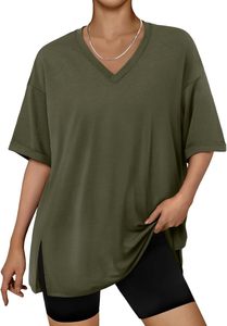 Camiseta holgada para mujer, de tejido transpirable, corta, informal, talla grande, para uso diario y cómodo. - Product Image 4