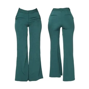 Pantalones Largos de Algodón para Mujer, Estilo Flapper, Transpirables, de Alta Calidad, de Pierna Ancha, Cintura Alta, Holgados - Product Image 1