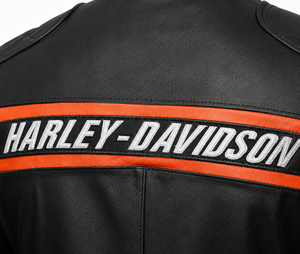 Chaqueta de motociclista de cuero genuino de vaca para hombre, chaqueta de motociclista personalizada para carreras, chaqueta de cuero con cuello alto y cremallera para motociclistas. - Product Image 4