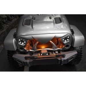 Copertura Griglia Frontale Opaca Stile Warcraft Ispirata agli Orchi per Jeep Wrangler JK/JKU 2007-2018, Copertura Tonneau Griglia Corazzata per Rubicon - Product Image 3
