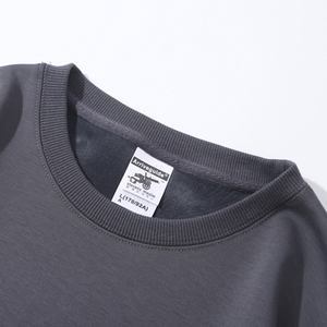 เสื้อสเวตเชิ้ตคอกลมลำลองสำหรับผู้ชาย ผ้าหนา 300gsm โพลีเอสเตอร์/คอตตอน ถักแบบ 3 มิติ ลายสามเหลี่ยมกลับด้าน แขนยาว คอเสื้อแบบสูท - Product Image 3