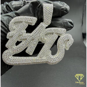 Luxury Custom <b>Name</b> Necklace Iced Out Pendant Hip Hop Bling Moissanite Diamond <b>Chain</b> For Men Women Gift - Product Image 5