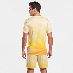Tenue de football personnalisée sublimée en gros – Ensemble maillot et short 100 % polyester unisexe pour l'entraînement sportif - Product Image 3
