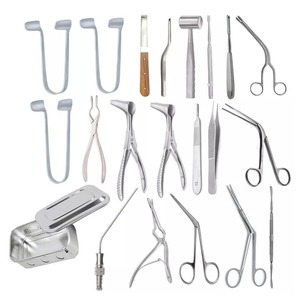 ชุดเครื่องมือผ่าตัดแบบแมนนวลสำหรับศัลยกรรมหู คอ จมูก ยี่ห้อ Dentric Implants รุ่น SMR Steel จำนวน 21 ชิ้น (DI-HSIS06) ได้รับการรับรองมาตรฐาน CE ระดับ Class I สำหรับการผ่าตัดเนื้อเยื่อใต้เยื่อบุโพรงจมูก - Product Image 2