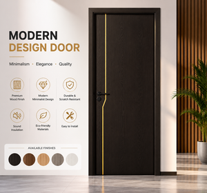 Puerta Moderna de WPC con Acabado Impermeable para Apartamento, Dormitorio, Villa, Resistente al Agua y a las Termitas, con 5 Años de Garantía - Product Image 1
