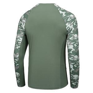 Camisa de Pesca de Manga Larga para Hombre, Camuflaje, Secado Rápido, Protección Solar UPF 50, Diseño con Estampado Verde - Product Image 2