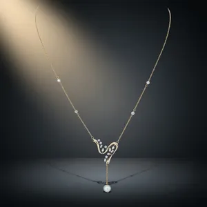 Collar de Novia de Oro Rosa de 14K con Diamante Cultivado en Laboratorio de 0.34 Ct, Corte Brillante, Certificado IGI, Joyería Fina de Lujo, 4.39g - Product Image 2