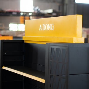 ชั้นวางสินค้าเหล็กแบบตั้งพื้นสำหรับร้านค้าปลีก รุ่น Heavy Duty พร้อมไฟ LED สองด้าน เคลือบสีฝุ่น ADONG A50 - Product Image 5