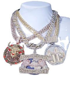 Moissanita Certificada por GRA, Pasa el Test de Diamantes, Letra 3D, Estilo Hip Hop, Unisex, Nuevo, Alta Calidad, Chapado en Oro, Fiesta, Plata de Ley 925 - Product Image 1